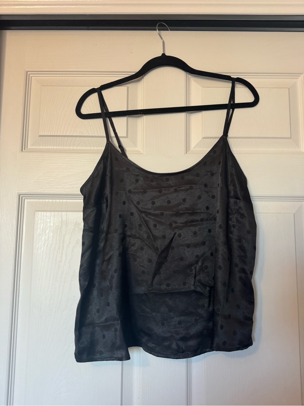 Old Navy Black Polka Dot Satin Cami